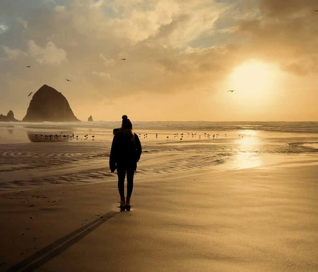 sunset at cannon beach