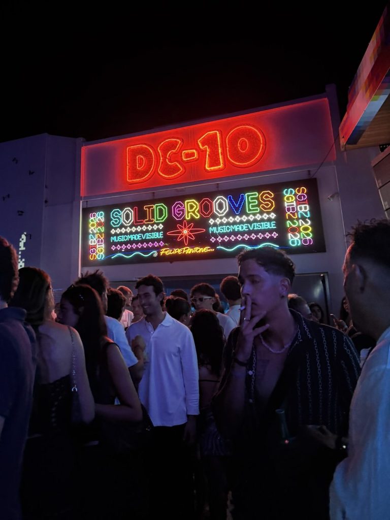 crowd at DC-10 Ibiza for the Solid Grooves party